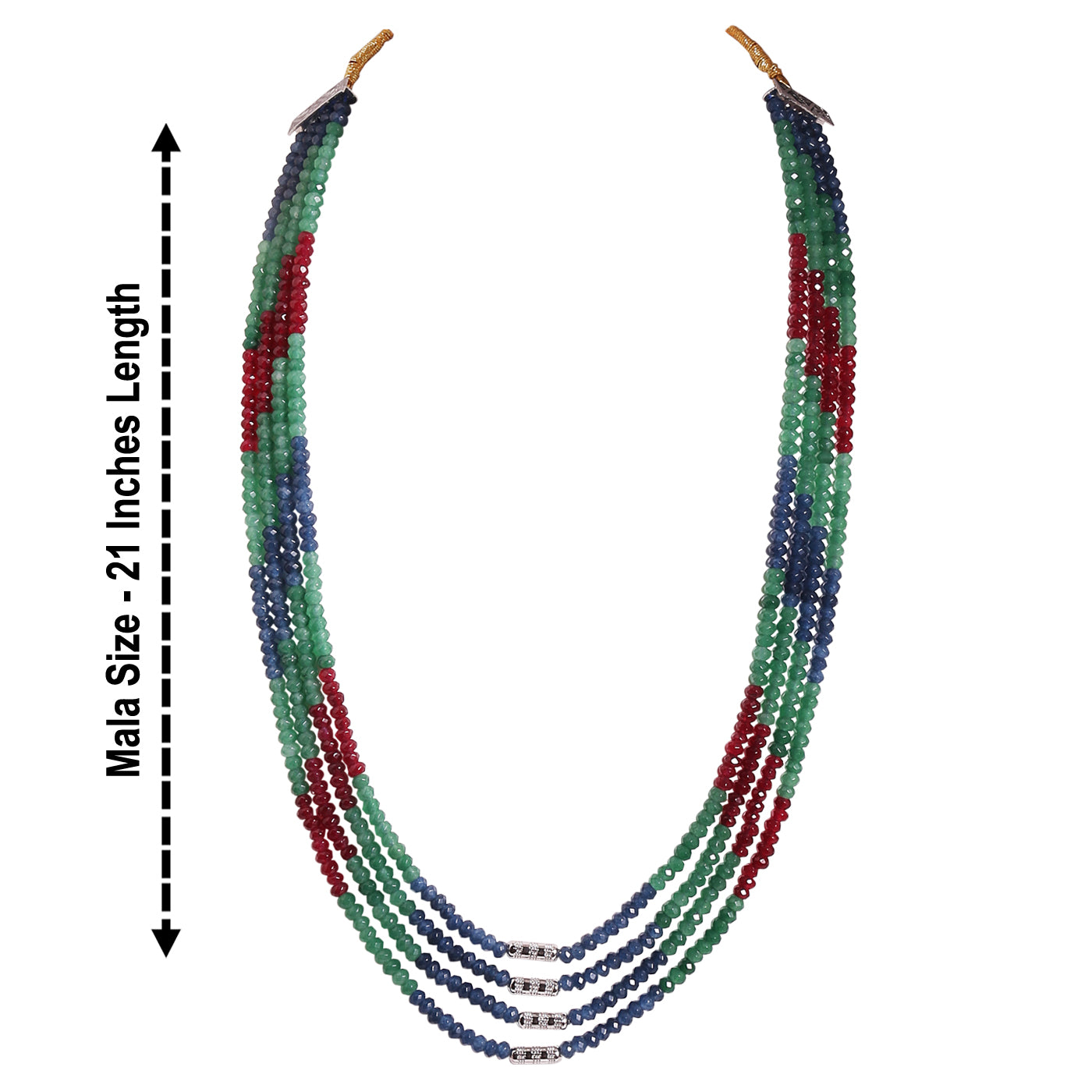 M0007 - Blue, Red, Green Multi Coloured Necklace