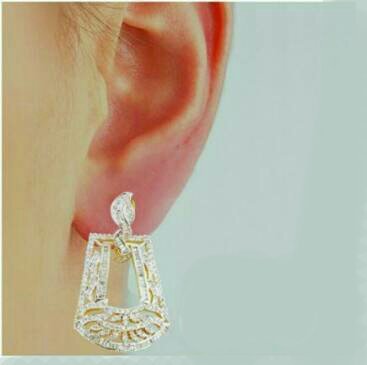 Party wear CZ Smart Square Earring - E017