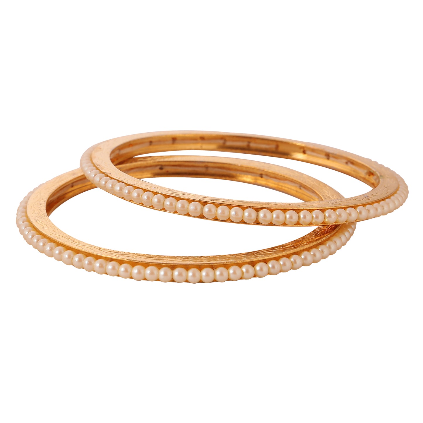 CH01 - Real Gold Finishing Pearl Bangles