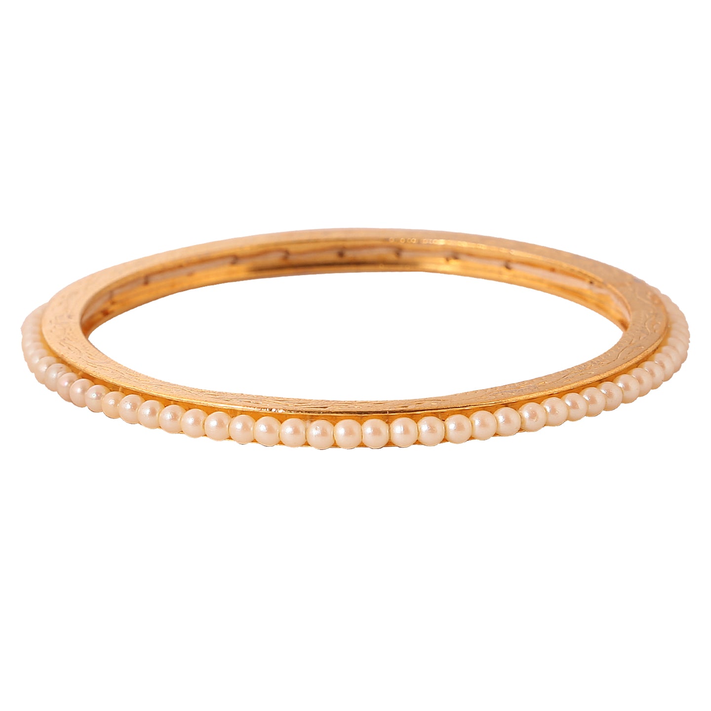 CH01 - Real Gold Finishing Pearl Bangles