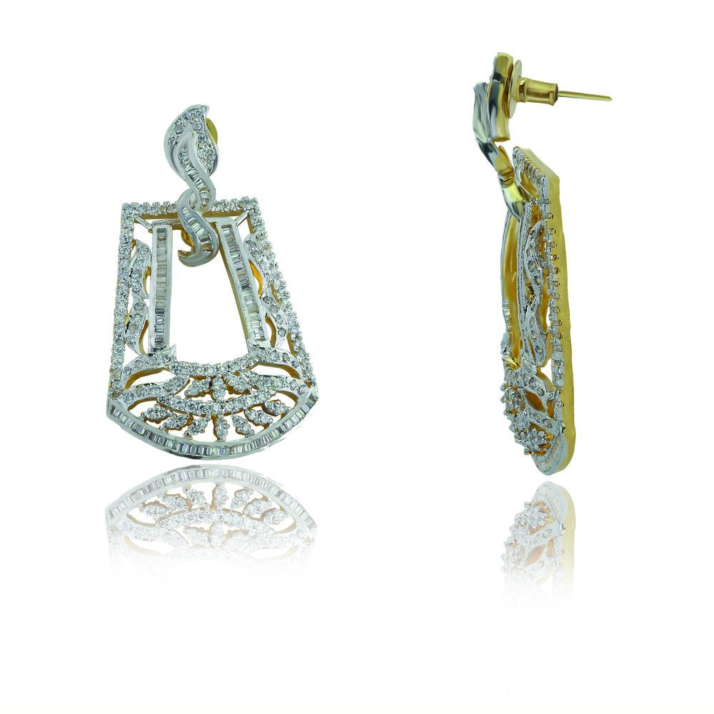 Party wear CZ Smart Square Earring - E017