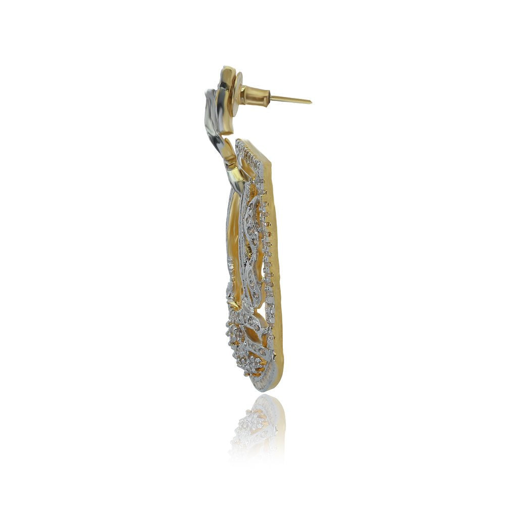 Party wear CZ Smart Square Earring - E017