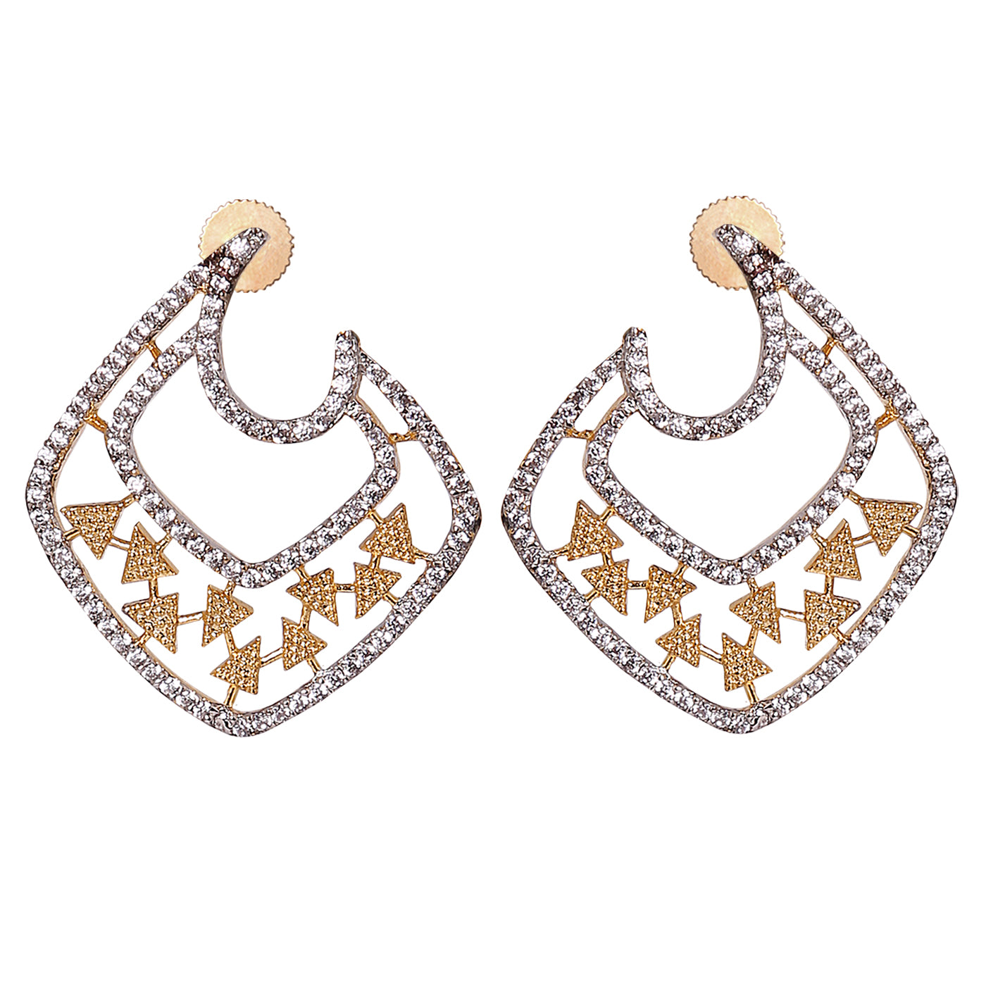 Party wear fancy square Ear tops - E63