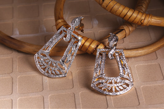 Party wear CZ Smart Square Earring - E017